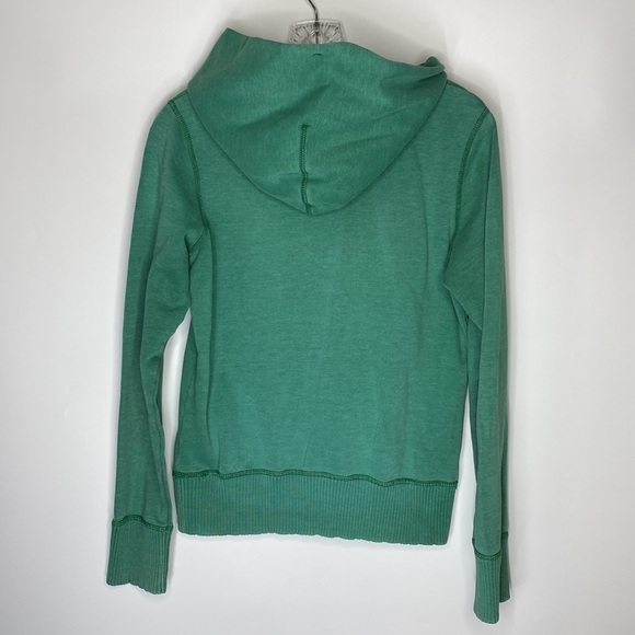 American Eagle Green Hooded Sweatshirt Y2K Medium - Picture 2 of 6